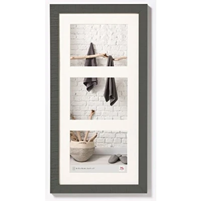 Image de walther design Cadre photo gris 3x 13x18 cm Galerie avec passe partout, Home en bois HO338D