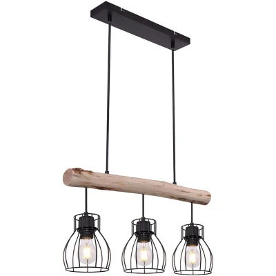 Afbeelding van Globo hanglamp Mina zwart metaal 15326 3N