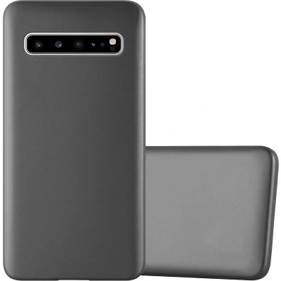 Afbeelding van Cadorabo Hoesje geschikt voor Samsung Galaxy S10 5G in METALLIC GRIJS Beschermhoes gemaakt van flexibel TPU silicone Case Cover