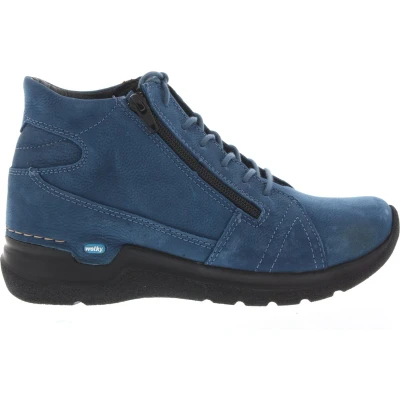 Afbeelding van Dames Veterschoenen Wolky Why Antique Atlantic Blue Blauw Maat 40