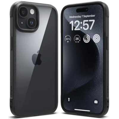 Afbeelding van Ringke beschermhoes compatibel met iPhone 15 Plus [Fusion Bold], anti vergeling, transparant, ultradun, stijf, achterkant, zacht, schokbestendig, voor Plus, case, accessoires,