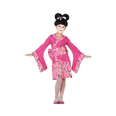 Afbeelding van Kostuums voor Kinderen Geisha Fuchsiaroze (3 Pcs) Maat 5 6 Jaar