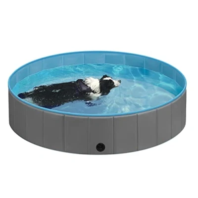 Afbeelding van EUGAD Zwembad voor honden en katten, opvouwbaar draagbaar, van pvc, snelle zijdelingse drainage, 80 x 20 cm