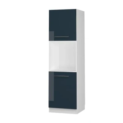 Afbeelding van Vicco Ovenombouwkast Fame Line, Donkerblauw hoogglans/Wit, 60 cm met open kast