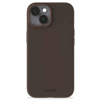Afbeelding van Holdit Hoesje Geschikt voor iPhone 15 Siliconen Silicone Case bruin