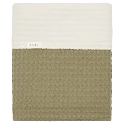 Afbeelding van Koeka Deken Ledikant Wafel Cotton Fleece Moss