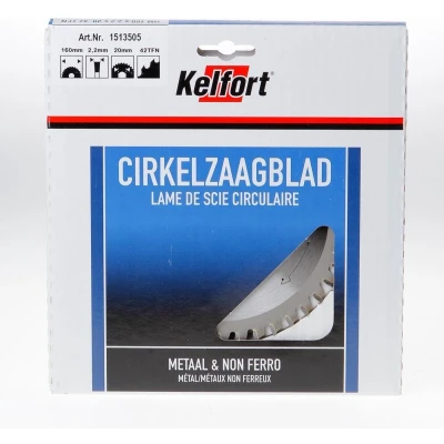 Afbeelding van Kelfort Cirkelzaagblad hardmetaal 42 tanden TF(NEG) diameter 160 x 2.6 20mm