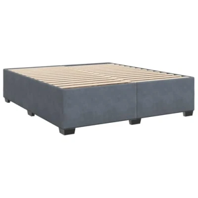 Afbeelding van vidaXL Bedframe fluweel donkergrijs 180x200 cm