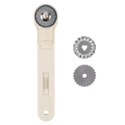 Afbeelding van Vaessen Creative Rolmes incl. 3 messen van Ø 28 mm Wit, Roze