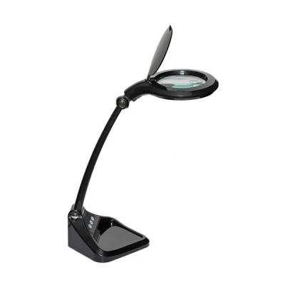 Image de Maul Iris lampe loupe LED avec socle dimmable noir