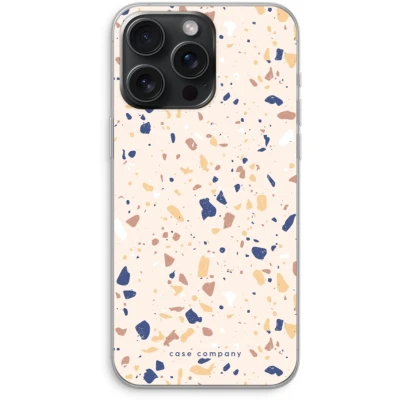Afbeelding van Case Company® hoesje geschikt voor iPhone 15 Pro Max Terrazzo N23 Soft Cover Telefoonhoesje Bescherming aan alle Kanten en Schermrand