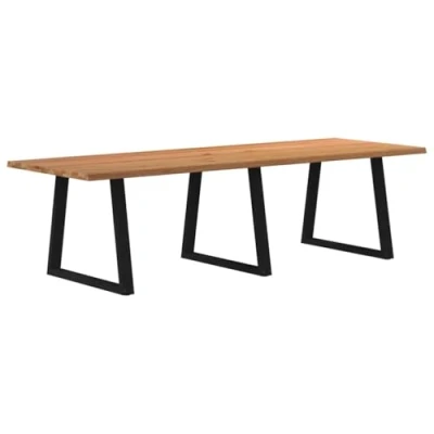 Afbeelding van vidaXL Eettafel met natuurlijke rand 280x100x74 cm massief eikenhout