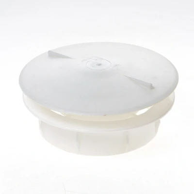 Afbeelding van Weckx Ventilatierooster afsluitbaar kunststof wit afsl.rond 10cm 700a