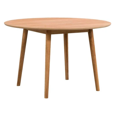 Afbeelding van Eetkamertafel Ulfborg rond licht eikenkleur Bruin MDF