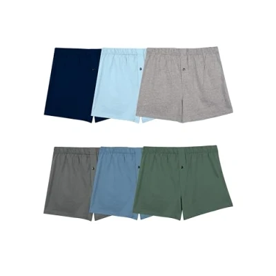 Afbeelding van Fruit of the Loom Boxershorts zonder etiket (gebreid en geweven) voor heren (6 stuks), Gebreid, 6 stuks, verschillende kleuren