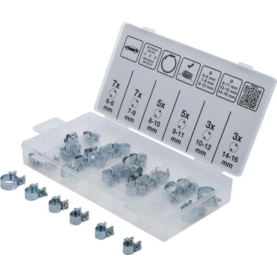 Afbeelding van BGS Slangklem assortiment Ø 6 16 mm 30 delig
