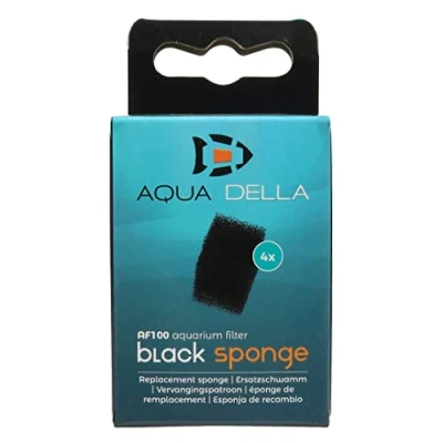 Afbeelding van Aqua Della Aquarium Filtermateriaal Vissen Spons Af 100 4st Zwart