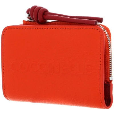 Afbeelding van COCCINELLE Leren Portemonnee Myrtha Maxi Log Wallet Gazpacho / Sangria Oranje