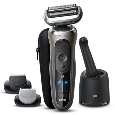 Afbeelding van Braun Elektrisch Scheerapparaat Series 7 Met SmartCare Center EasyClick opzetstukken 72 C7650cc Goud