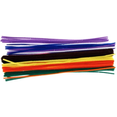 Afbeelding van Bouhon neon chenilledraad 50 cm x 6 mm, pak van 200 stuks, assorti
