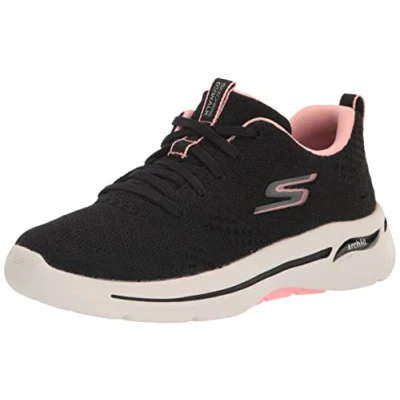 Afbeelding van Skechers Go Walk Arch Fit Sneakers voor dames, Zwart/Roze