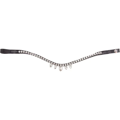 Afbeelding van Waldhausen Frontriem X Line Diadem Zwart/Wit Cob