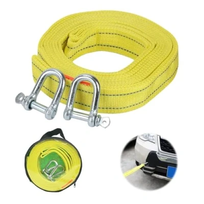 Afbeelding van ZHYUAN Trektouw voor auto, 5 m, ton, 11000 lbs, sleeptouw, noodgevallen, sleeptouwset vrachtwagen, camper