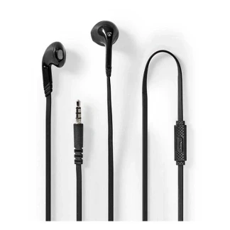 Afbeelding van Oordopjes Nedis 1.2 meter (Mini jack, In Ear, Microfoon, Zwart)