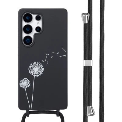 Afbeelding van imoshion hoesje Geschikt voor Samsung Galaxy S25 Ultra met koord Siliconen design Meerkleurig / Dandelion Black