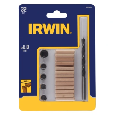 Afbeelding van DeuvelSet 32PCS, 26 deuvels 6mm, houtboor 4 centreerpunten, 1 dieptestop