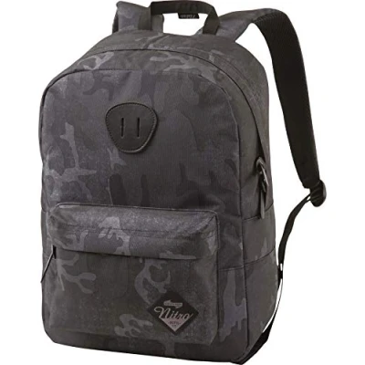 Afbeelding van Nitro Urban Classic, Old School rugzak met gevoerd laptopvak, streetpack, schoolrugzak, schooltas, 20 l, bloemenpatroon, gesmede camouflage, Lang, rugzak, gesmeed