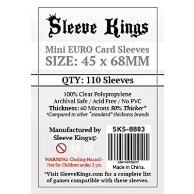 Afbeelding van Sleeve Kings Mini Euro kaarthoezen (45 x 68 mm) 110 stuks, 60 micron