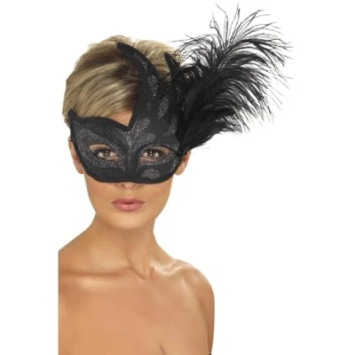 Afbeelding van Dressing Up &amp; Costumes Headwear Ornate Colombina Feather Mask