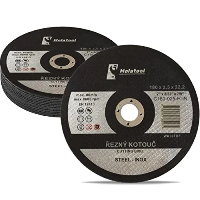 Afbeelding van Molatool 10 stuks doorslijpschijven standaard voor metaal, staal, roestvrij staal/roestvrij 180 x 2,5 22,2 mm