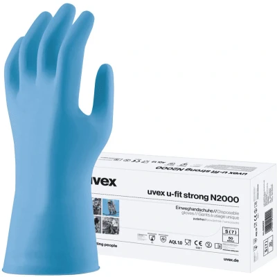 Afbeelding van uvex 6096211 u fit strong N2000 Chemicaliënhandschoen Maat (handschoen): XXL 45 stuk(s)