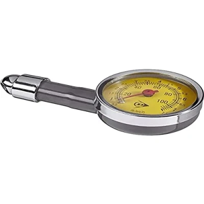 Image de Dunlop jauge de pression pneumatique 13 cm analogique noir / argent