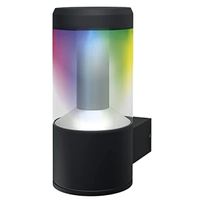 Afbeelding van LEDVANCE Slim tuinarmatuur LED: voor muur, SMART+ Modern Lantern Multicolor / 12 W, 22 …24 V, RGBW, 2 …65 K, body materiaal: aluminum, IP44