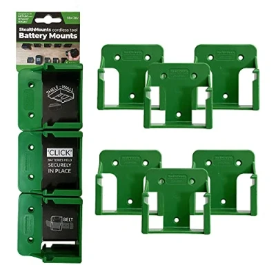 Afbeelding van StealthMounts BM MHH18 GRN 6 Accuhouder voor Hikoki/Hitachi 18V/36V Groen pack