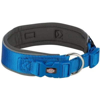 Afbeelding van Trixie Extra grote premium hondenhalsband koningsblauw/grafietgrijs