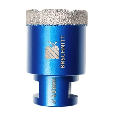 Afbeelding van BRSCHNITT Diamanttegelboor, 40 mm, vacuümgesoldeerde en boorkroon met schroefdraad M14 voor droog boren van porselein, tegels, graniet, marmer
