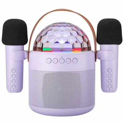 Afbeelding van imoshion Sing &amp; Shine Karaoke set Speaker en 2 Microfoons Lavender Lilac