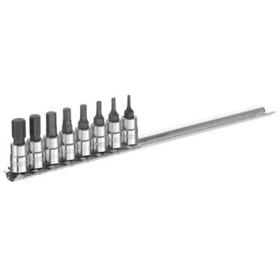 Afbeelding van EXPERT E030704 schroevendraaierdoppenset zeskant 1/4&quot; 8 delig