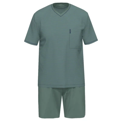 Afbeelding van Ammann SET Kurzarm Extra Light Pyjama, Heren, Maat: 50, North atlantic