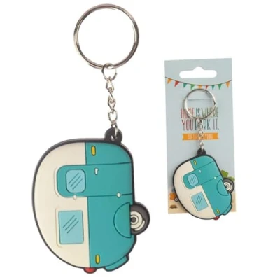 Afbeelding van Puckator Sleutelhanger van pvc, voor caravan, uniseks, totale lengte 11,5 cm, hoogte 5 breedte 6 diepte 0,5 cm