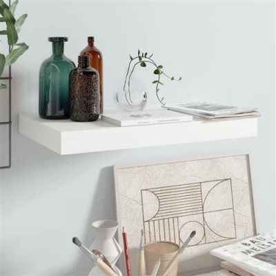Afbeelding van Wandschap zwevend 40x23x3,8 cm MDF hoogglans wit