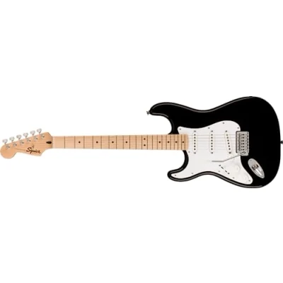 Afbeelding van Squier Sonic Stratocaster, Linkshandig, Black MN Elektrische gitaar zwart