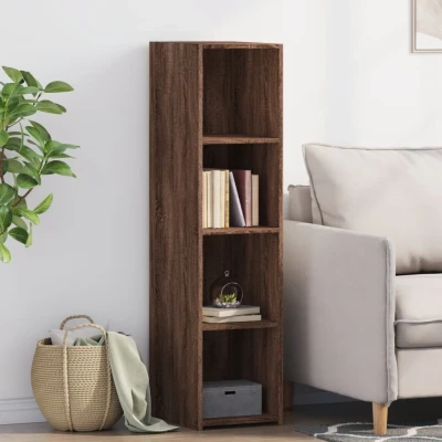 Afbeelding van Hoge kast 30x41x124 cm bewerkt hout bruin eikenkleur