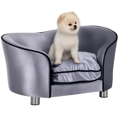 Afbeelding van PawHut Luxe hondenbank hondensofa kattenmand dier sofa hondenmand zetel hondenbed dierenmand D04 016