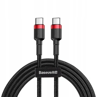 Afbeelding van Baseus Cafule Series USB C Kabel 1m Rood/Zwart