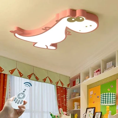 Afbeelding van LED Plafondlamp Dinosaurus Slaapkamer Jongens Moderne Woondecoratie Kroonluchter Kinderkamer Dimbare Verlichting Creatieve Woonkamer